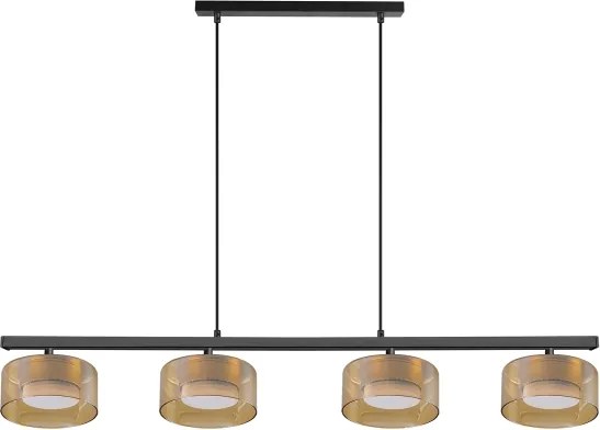Brilagi - Lampadario sospeso su cavo AURA LUX 4xGX53/30W/230V nero/oro