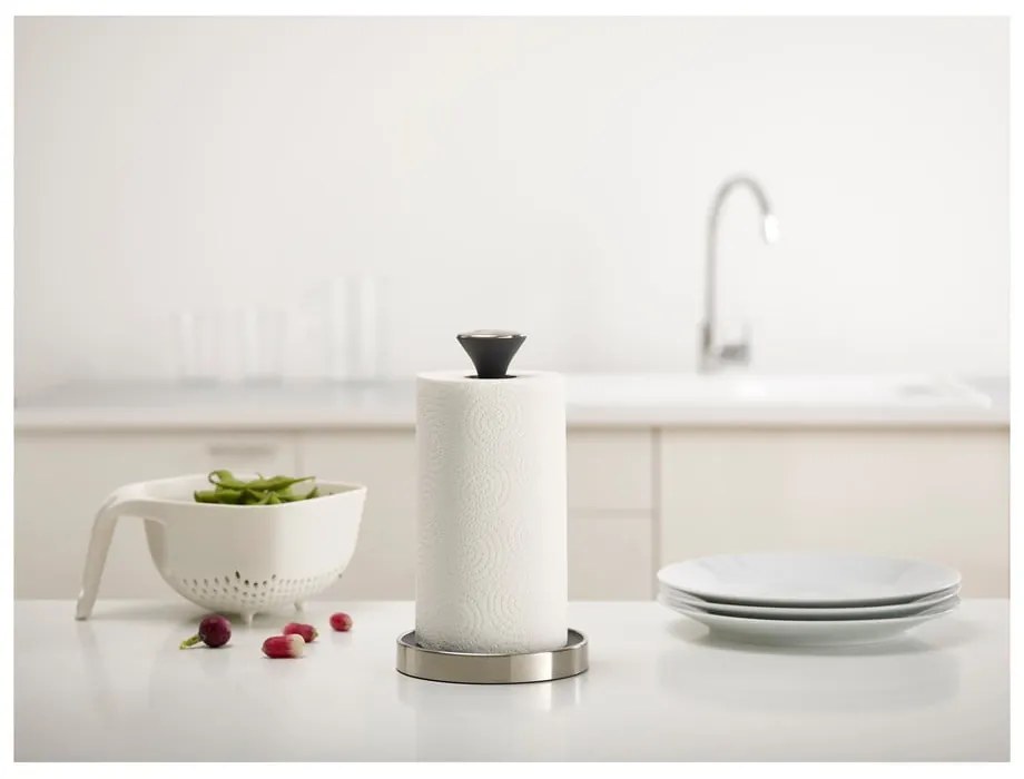 Portasciugamani da cucina nero Push'n´Tear Push&Tear™ - Joseph Joseph