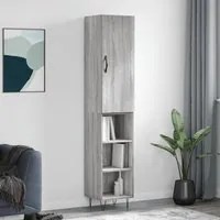 Credenza Grigio Sonoma 34,5x34x180 cm in Legno Multistrato 3199015