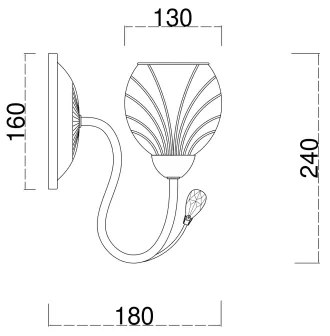 Brilagi - Applique MEGAPOLIS 1xE14/60W/230V oro
