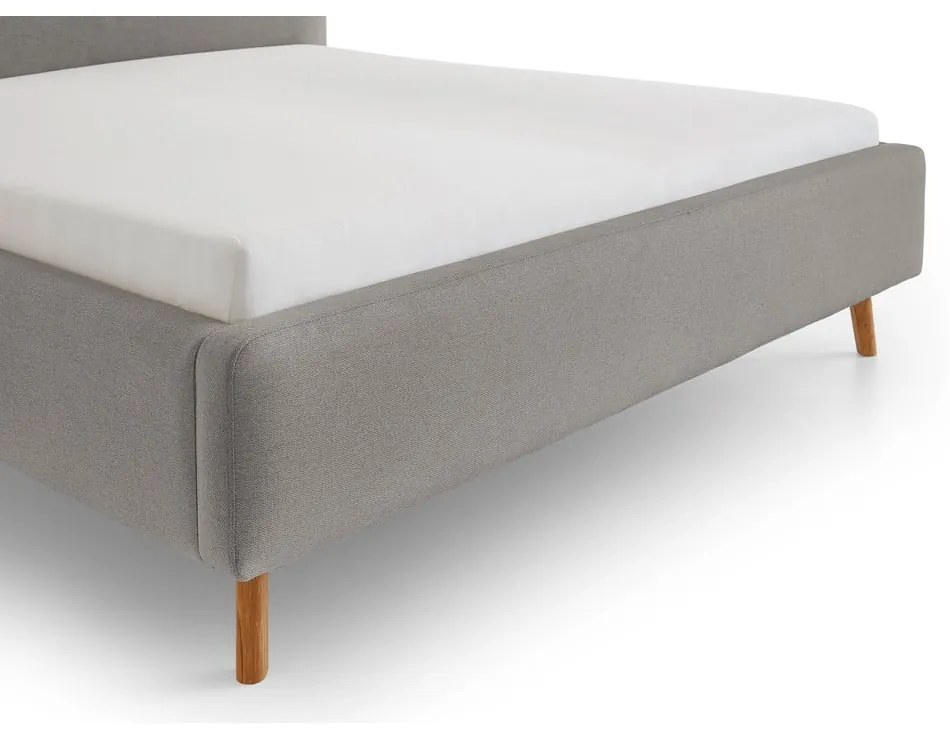 Letto matrimoniale imbottito grigio chiaro rete non inclusa 160x200 cm Mattis – Meise Möbel