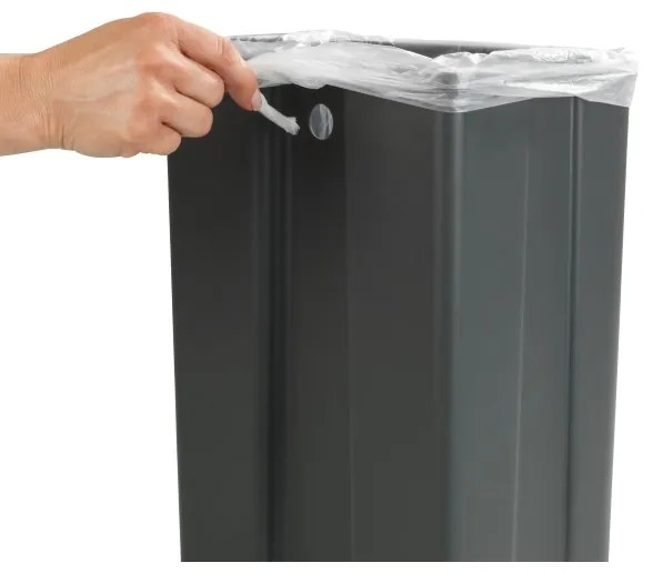 WENKO 54903100 - Cestino montabile sulla porta 26x36,5 cm grigio/argento