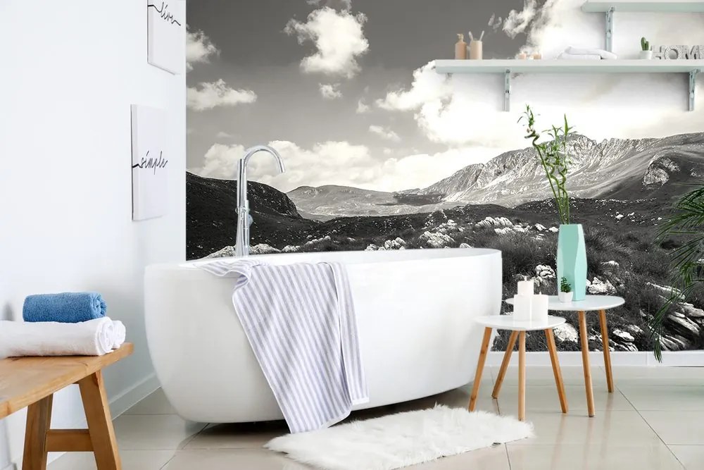 Carta da parati – Valle in bianco e nero in Montenegro