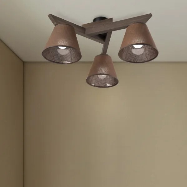 Brilagi - Lampadario LED ANTHONY 3xE14/40W/230V rovere noce/marrone