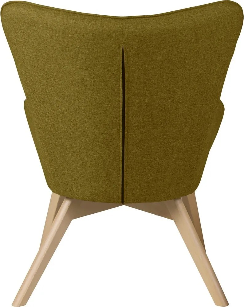 Poltrona con poggiapiedi verde Niko – Ropez