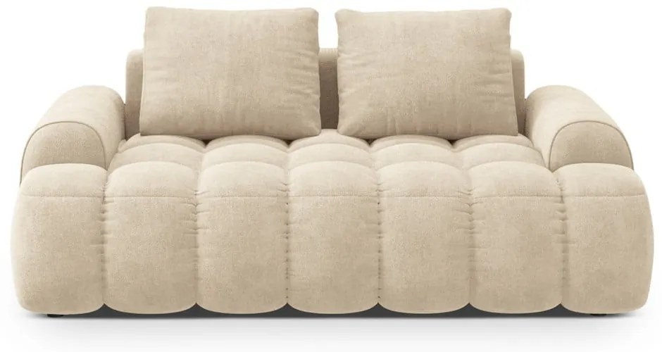 Divano beige con rivestimento in velluto 175 cm Linz – Cosmopolitan Design