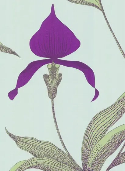 Cole & Son Carta da parati Orchid - Türkis/ Violett