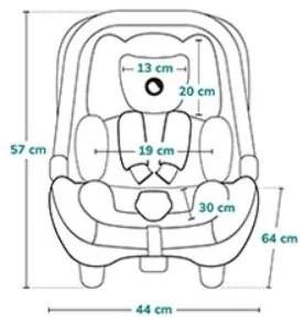 Lionelo - Seggiolino auto ASTRID i-Dimensioni 40-87 cm beige