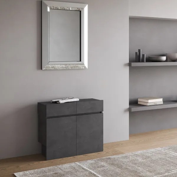 Seduta allungabile fino a 300 cm per tavolo consolle ELIA Antracite