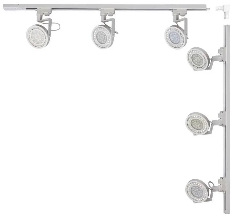 Zuma Line 3580 - Faretto per sistema a binario MASTER 6xGU10/15W/230V bianco