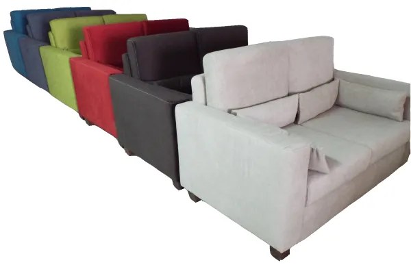 Divano in tessuto antimacchia KENNEDY 2 posti L140xP80xH90 CHOCO
