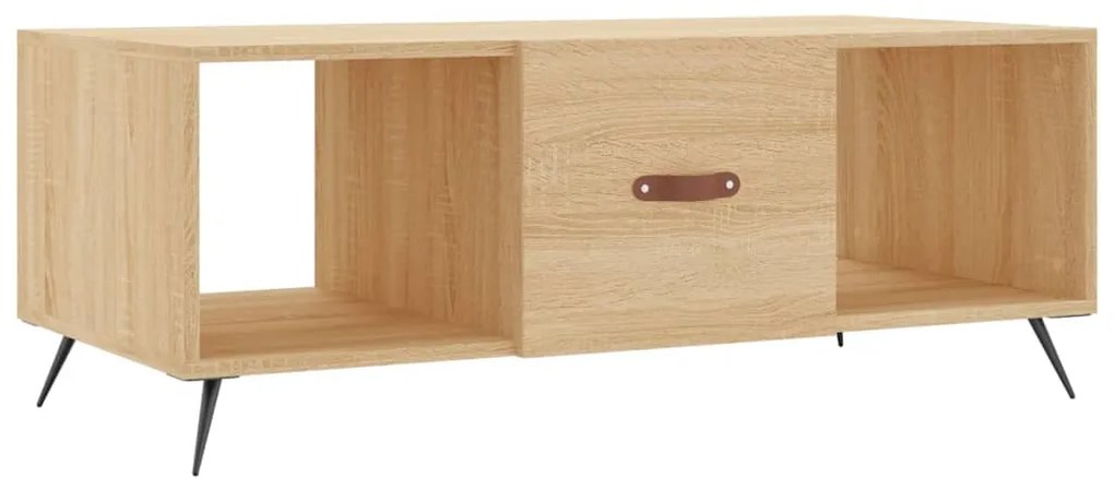 Tavolino da salotto rovere sonoma 102x50x40cm legno multistrato