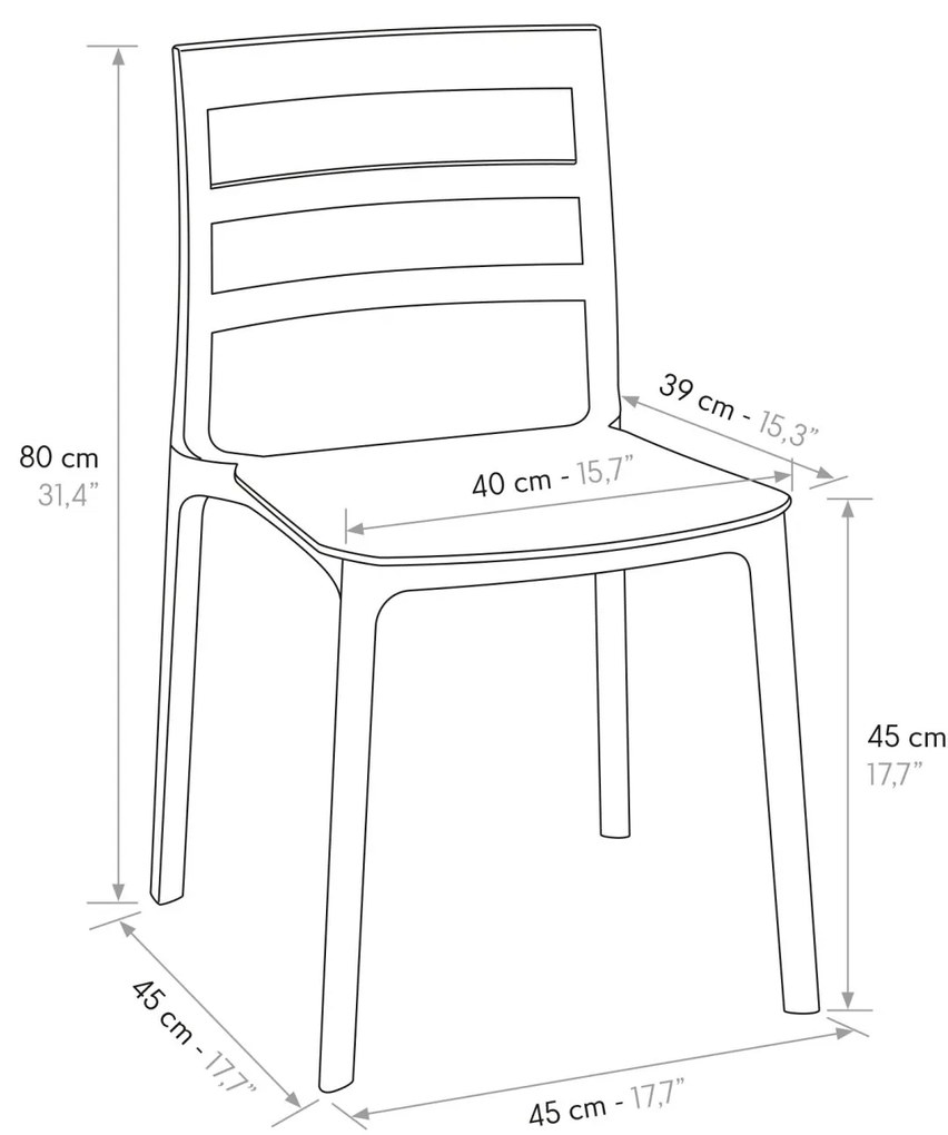 DOGE - sedia di design moderno polipropilene