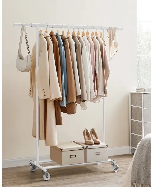 Appendiabiti mobile da terra LINEA, bianco