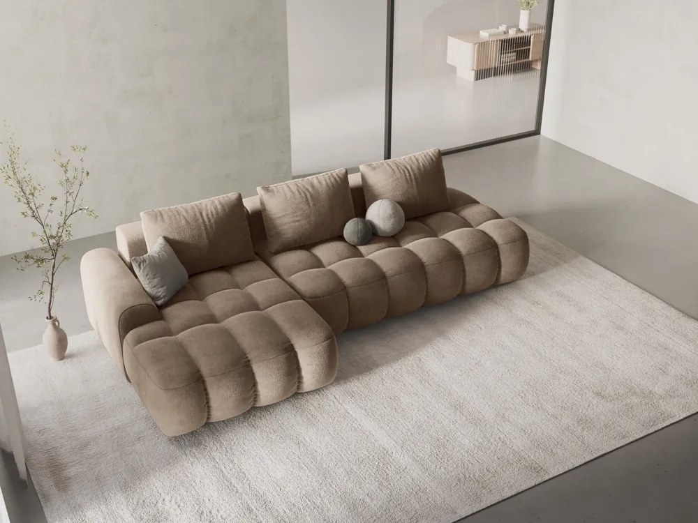 Divano angolare Linz 3 posti in velluto – L275x142 cm