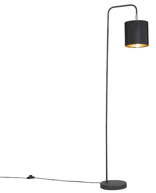 Lampada da terra moderna nera - Lofty
