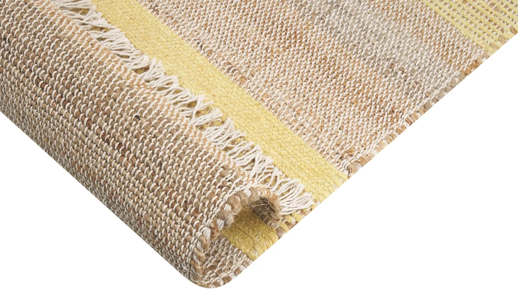 Tappeto cotone beige e rosa 160 x 230 cm GERZE