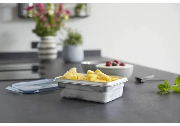 Tefal - Contenitore per alimenti 0,8 l MSEAL STEEL blu/acciaio inossidabile