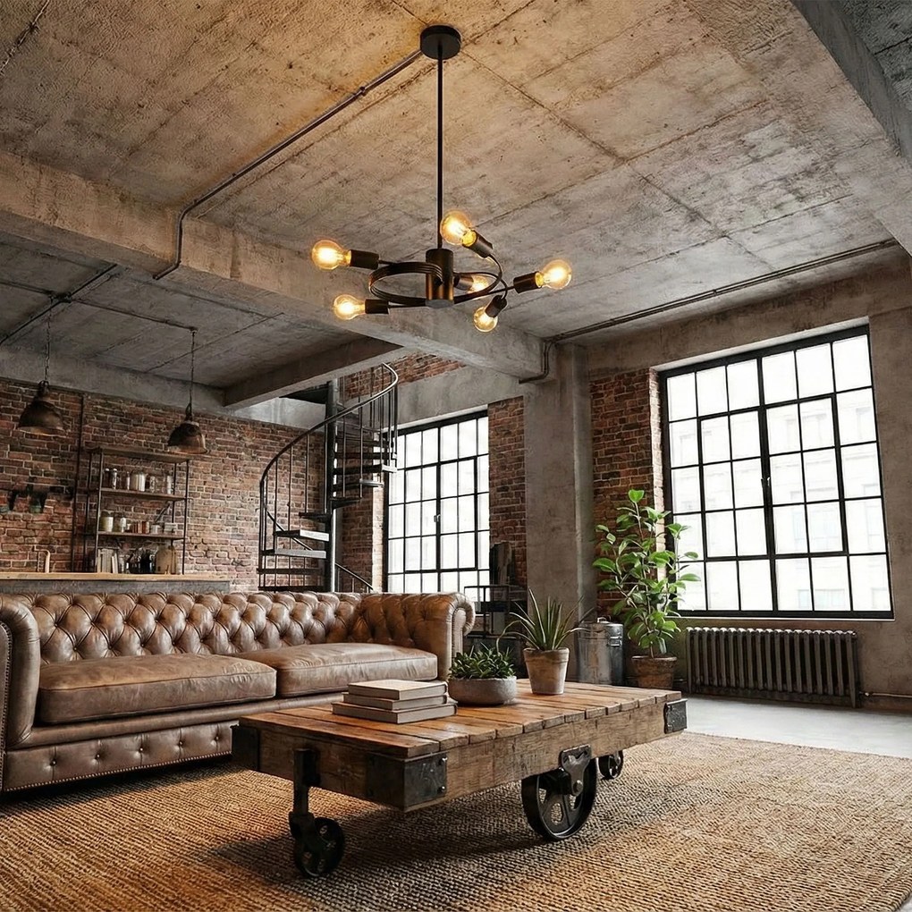 Lampada Da Soffitto Cristallo Loft APP739-5CP