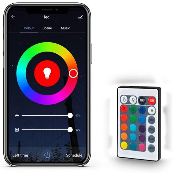 Solight WM57 - Striscia LED RGB Dimmerabile LED/20W/230V 5m IP65 Tuya + TC