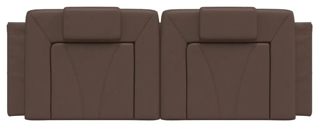 Cuscino testiera marrone 120 cm in similpelle