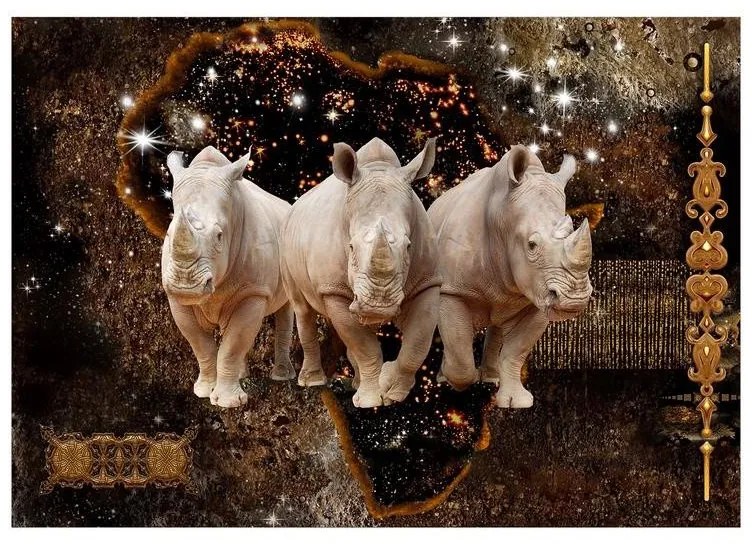 Fotomurale adesivo  Golden Rhino  Larghezza x Altezza Home decor 245x175