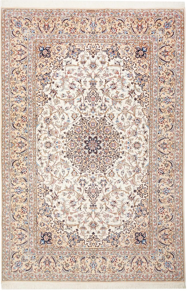 Nain Tappeto 200 x 300 Beige (Iran) Annodato A Mano