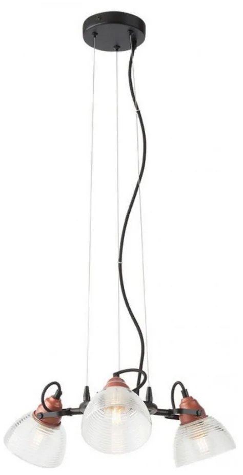 Redo 01-1450 - Lampadario a sospensione con filo RIDGE 3xE27/60W/230V