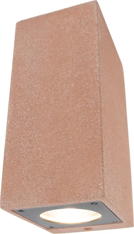 Lampada da parete moderna da esterno terracotta 2 luci IP44 - Pompei