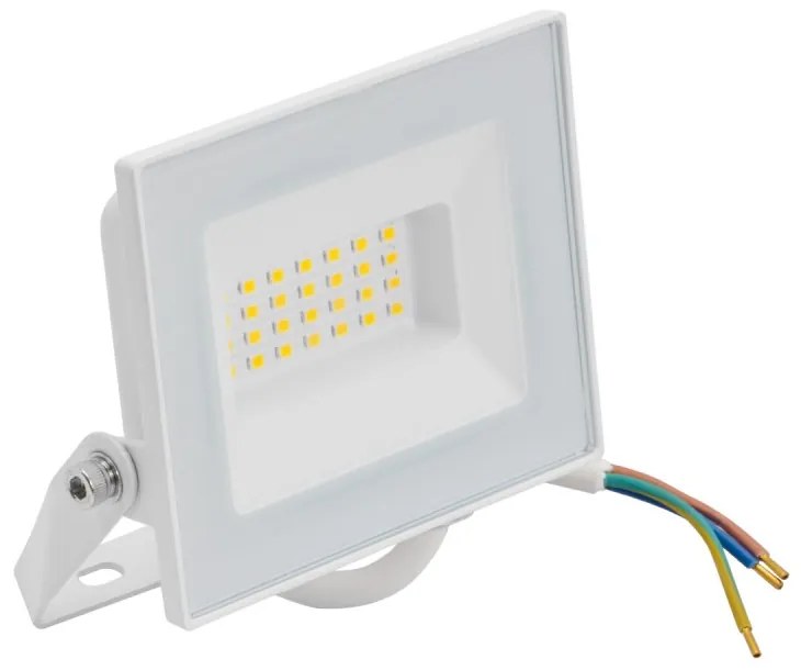 Faro LED 20W, Slim Bianco, IP65 Colore Bianco Caldo 3.000K