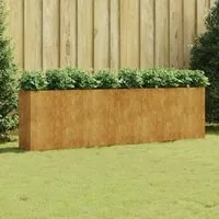 Fioriera Rialzata da Giardino 280x40x80 cm in Acciaio Corten 824528