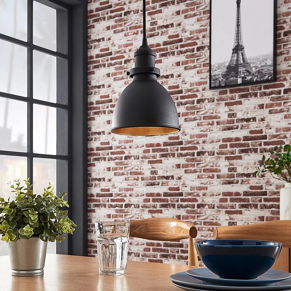 Lampada a sospensione Jasminka Lindby, dimmerabile, Nero, Cucina, Metallo, Moderno, Lampada a sospensione