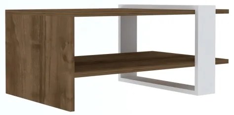 Tavolino GAYE 35x80 cm marrone/bianco