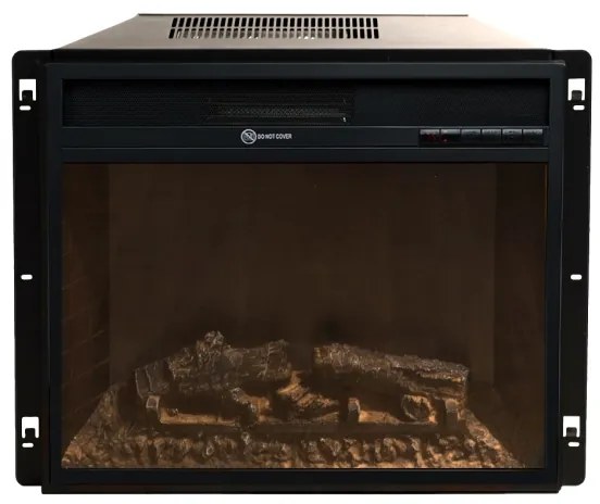 Camino elettrico da terra in legno Noce CAMBRIDGE 110x36x100h cm