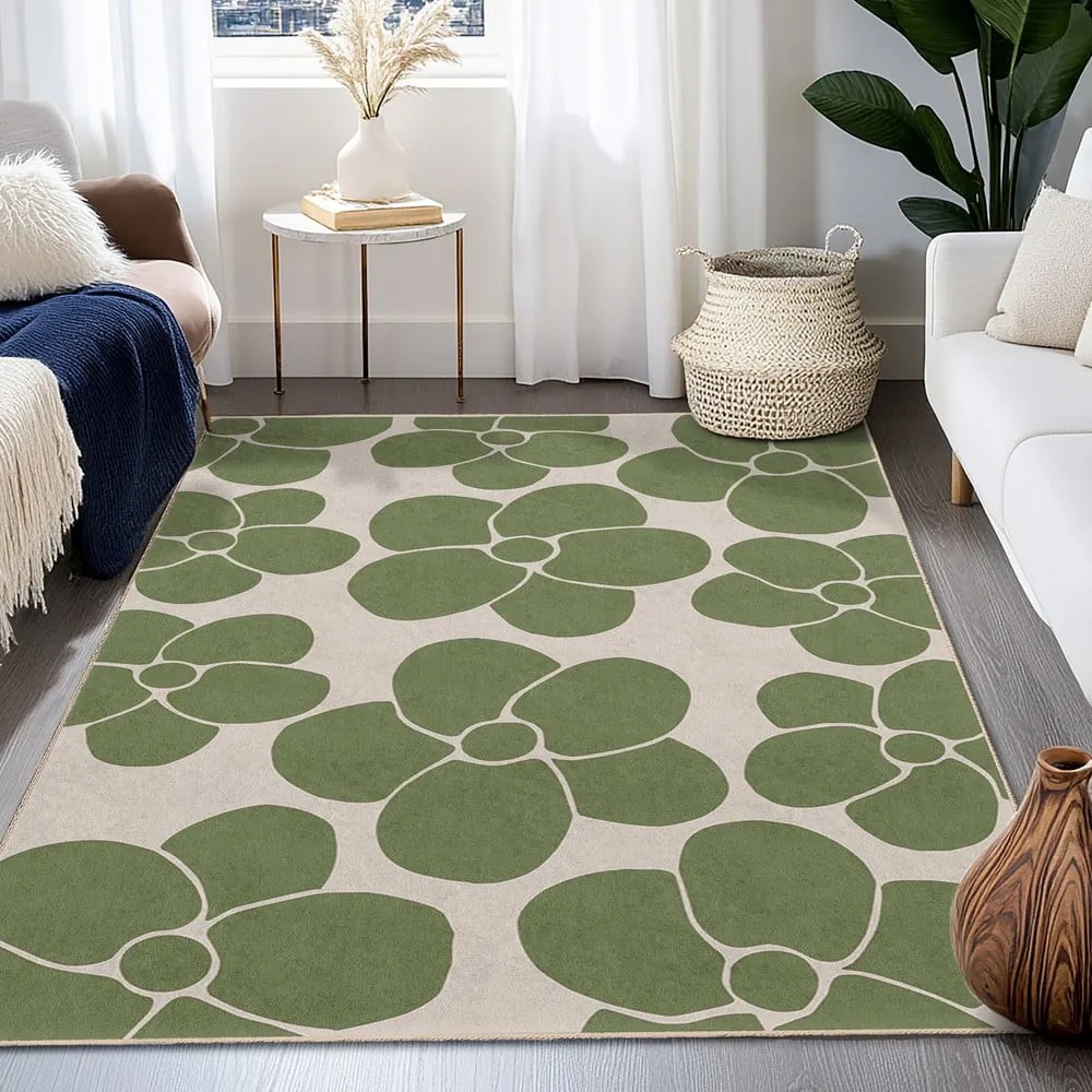 Tappeto verde lavabile 160x230 cm Green Meadow – Mila Home