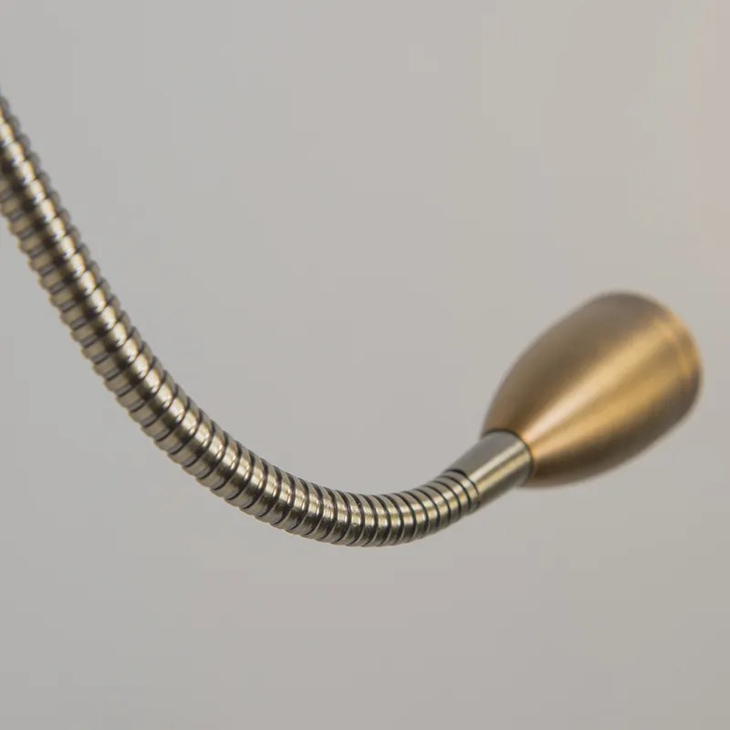 Lampada da parete bronzo con braccio di lettura incl. LED - Brescia Combi