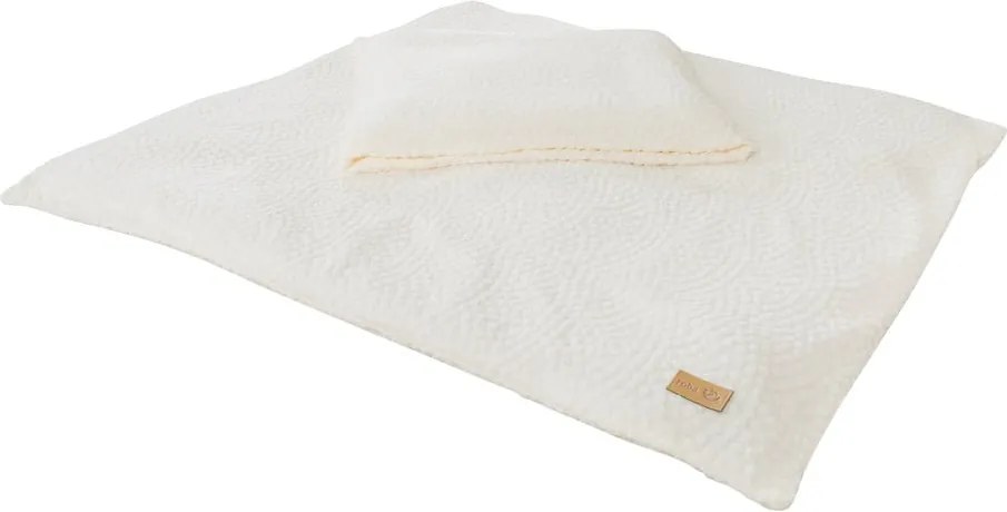 Set copripiumino e federa da bambini color crema per culla 80x80 cm Seashells – Roba