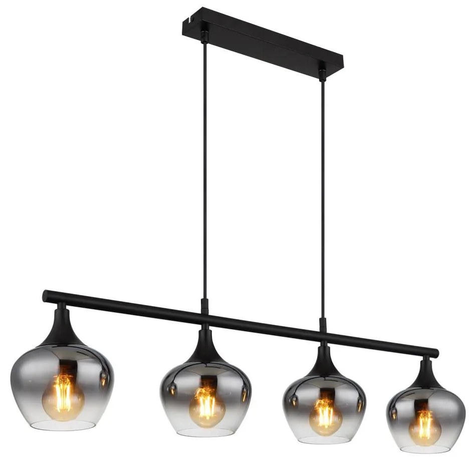 Globo 15548-4H1 - Lampadario a sospensione con filo MAXY 4xE27/40W/230V nero