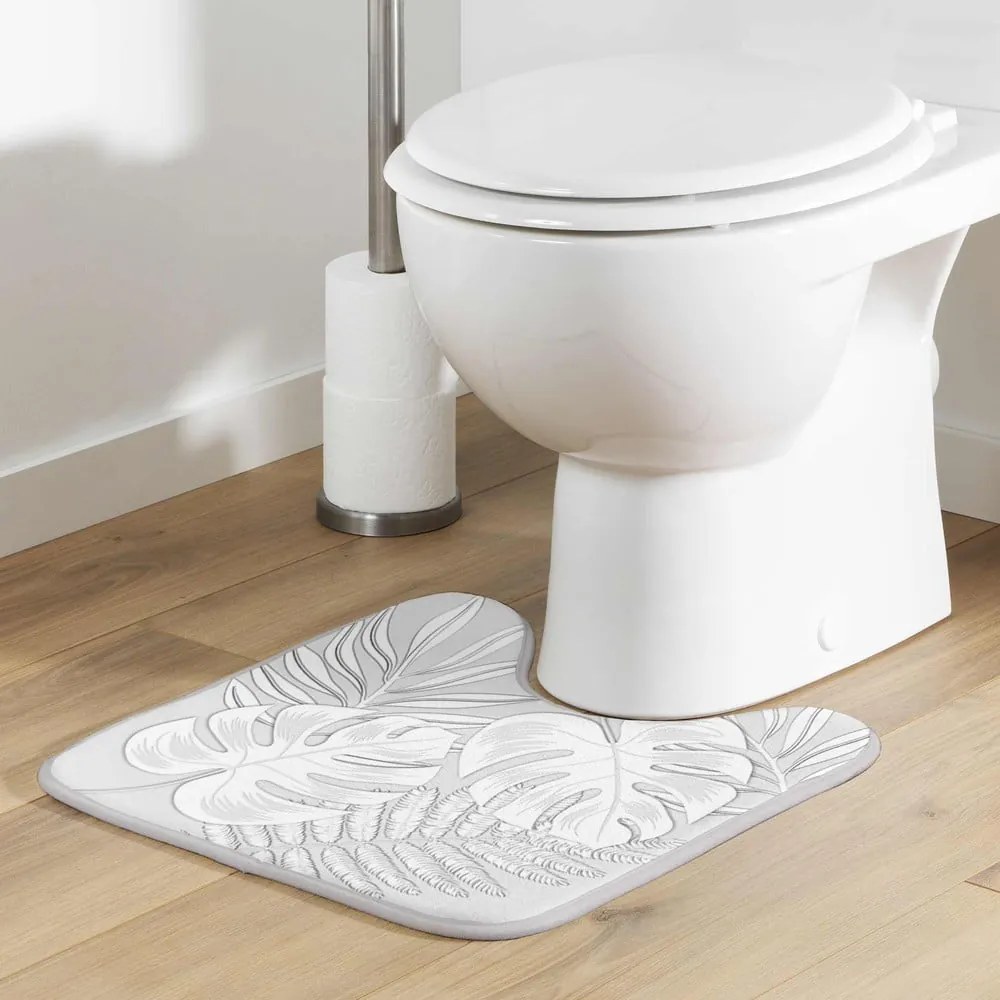 Tappetino da bagno grigio chiaro 45x45 cm Amber - douceur d'intérieur