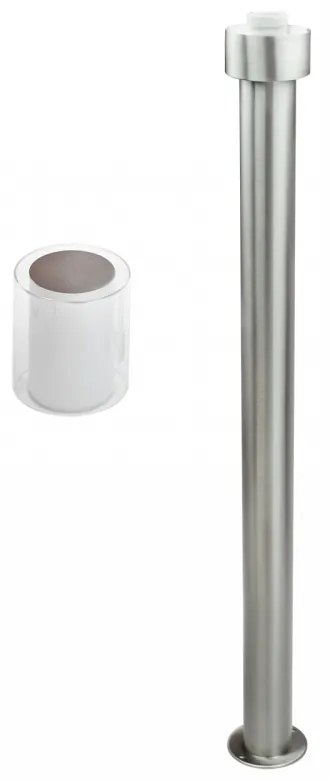 Paletto da Giardino 100cm acciaio INOX, IK06 IP54 - base E27 Base E27