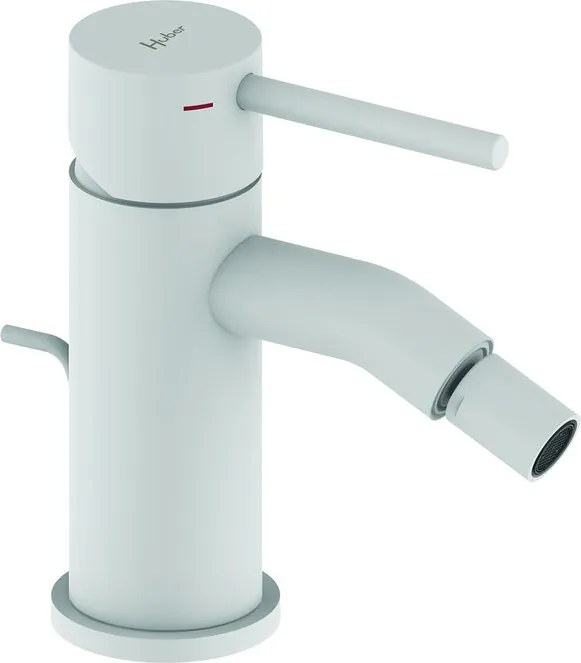 Rubinetto per bidet getto laminare cristallino TAYRONA HUBER bianco verniciato opaco