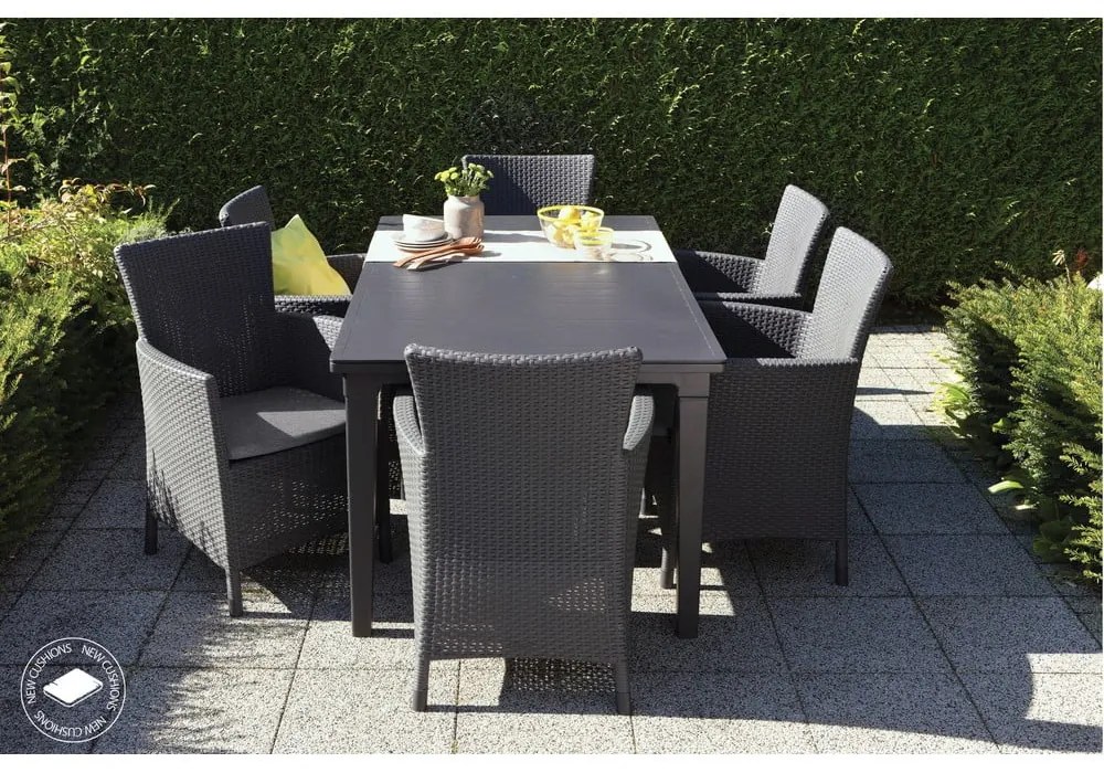 Sedia da giardino in plastica grigio scuro Lowa - Keter