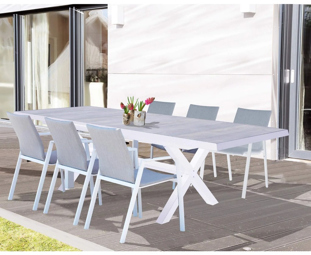 GRES - tavolo da giardino allungabile in alluminio e gres