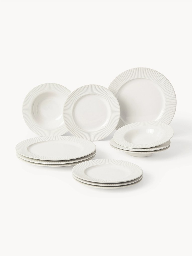 Servizio di piatti in porcellana Goya, 4 persone (12 pz)
