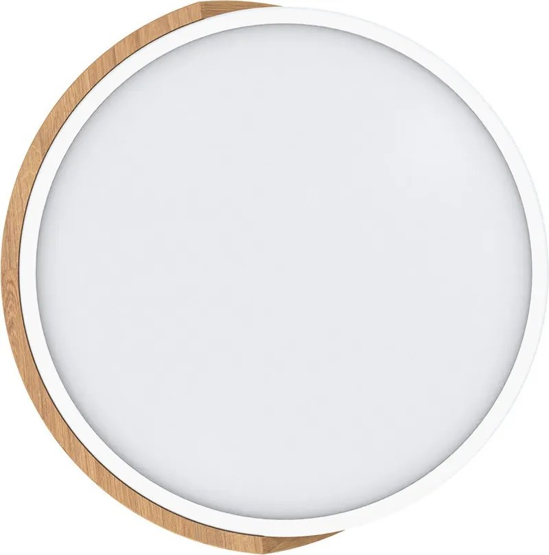 Plafoniera LED Rotonda 18W CCT Ø300mm Legno/Bianco