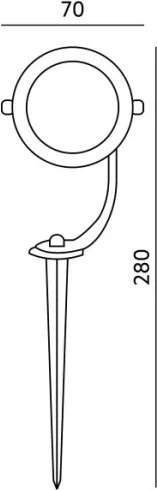Lampada da esterno BLAKE UNO 1xGU10/35W/230V IP65 nera
