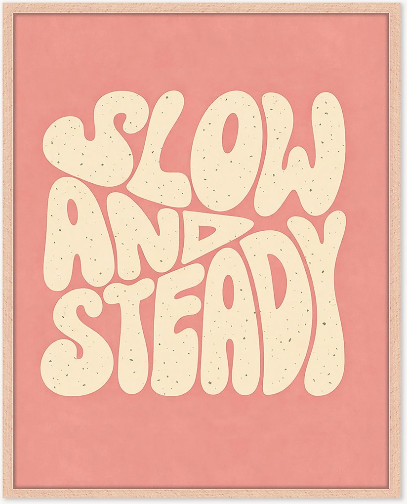 Stampa digitale incorniciata fatta a mano Slow & Steady