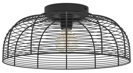 Eglo 43896 - Plafoniera RINROE 1xE27/40W/230V nero