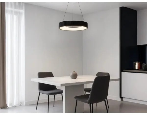 Lampadario dimmerabile a LED a sospensione su cavo, 75 W/230 V, 3000-6500 K, Ø 49 cm + telecomando