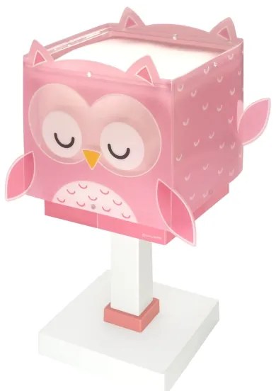 Dalber 64481N - Lampada da comodino LED per bambini LITTLE OWL 1xG4/4W/230V rosa